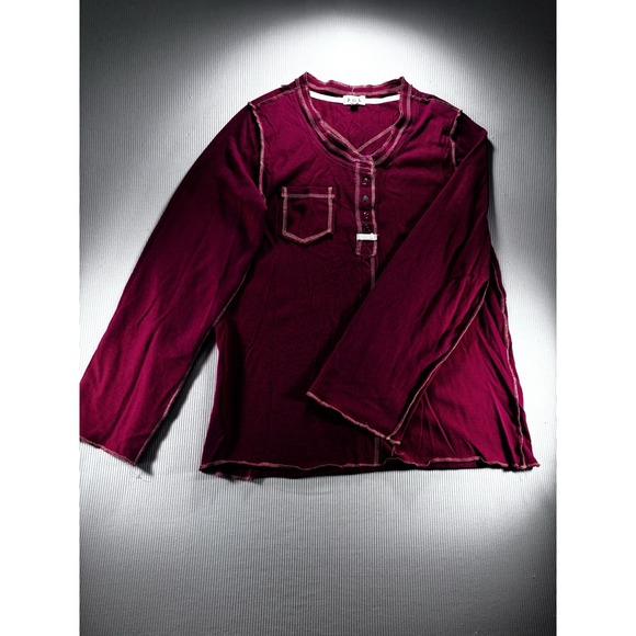 POL Thermal Top Contrast Stitching Women's Red Long Sleeve S Base Layer - Picture 1 of 9